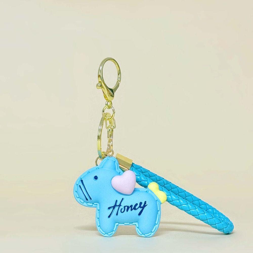 Small Bell Horse Pendant Heart New Year Keychain Fashion Bag Pendant Ornaments  Bag Decor