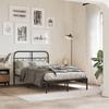 VidaXL Metal Bed Frames Without Mattress with Black Headboard 120x190cm 377114