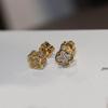 Damen High-End Modeschmuck 925er Silber Stecker mit elegantem Vorder- und Rückseitendesign