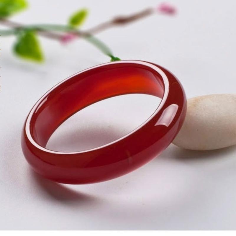 

Браслет из натурального красного агата, модный браслет с изумрудом, женский подарок 62-63MM