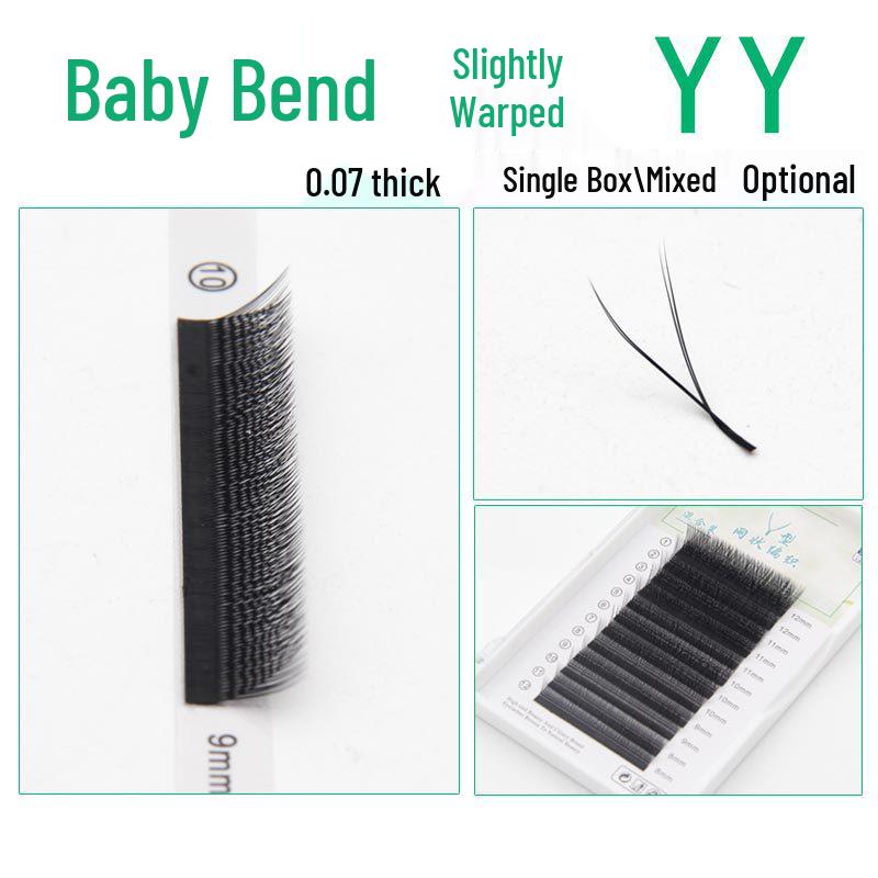 

0.07 Baby Curl YY Soft Faux Mink Y-Shape Eyelash Extensions 11mm