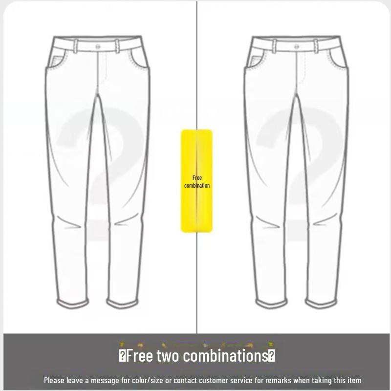 Men's White Slim Straight Nine-Point Summer Jeans - Versatile Business Casual Fashion