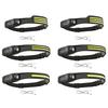 Rechargeable LED Head Torch Headlamps Camping Headlight with Motion Sensors Control Waterproof Head Light for Running