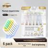 Sam's Style Misi Rou Adult Toothbrush Set - 6pcs Ultra-Fine Soft Bristle for Gum Care
