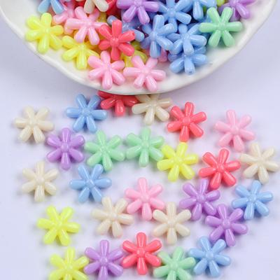 100 szt. Luźne koraliki naszyjnik bransoletka cukierkowy kolor DIY rzemiosło kwiat gwiazda do wyrobu biżuterii