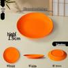 Melamine Round Plate: Porcelain-Look, Two-Color, for Commercial Use In Restaurants and Buffets - Perfect for Fast Food, Rice Bowls, and Cold Dishes.
