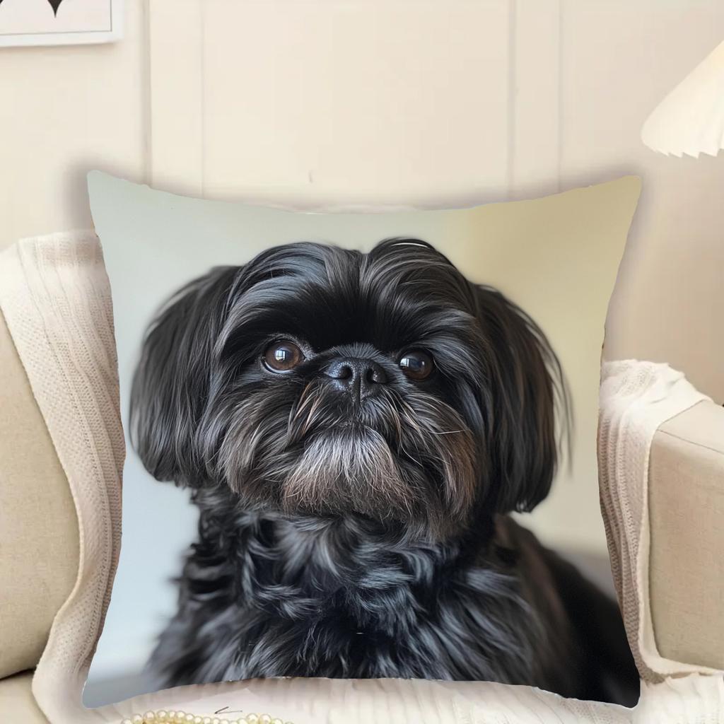 Chic Dog Cushion Covers Printed Bedroom Sofa Square Pillowcase Living Room Chair Pillow Covers Indoor Home Decor Gift