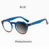 Photochromic Anti Blue Light Reading Glasses For Men And Woman High-Quality Retro Fashionable Rivet Design Presbyopic Eyeglasses