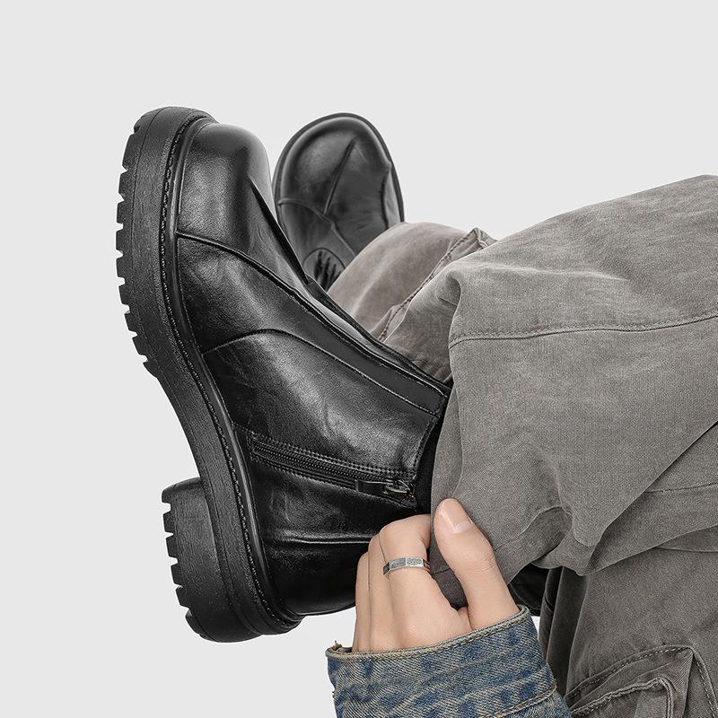Men's Casual Boots Autumn and Winter Designer Styles Leisure Business Office Outdoor Trendy Streets 38-46 Thick Soled Shoes