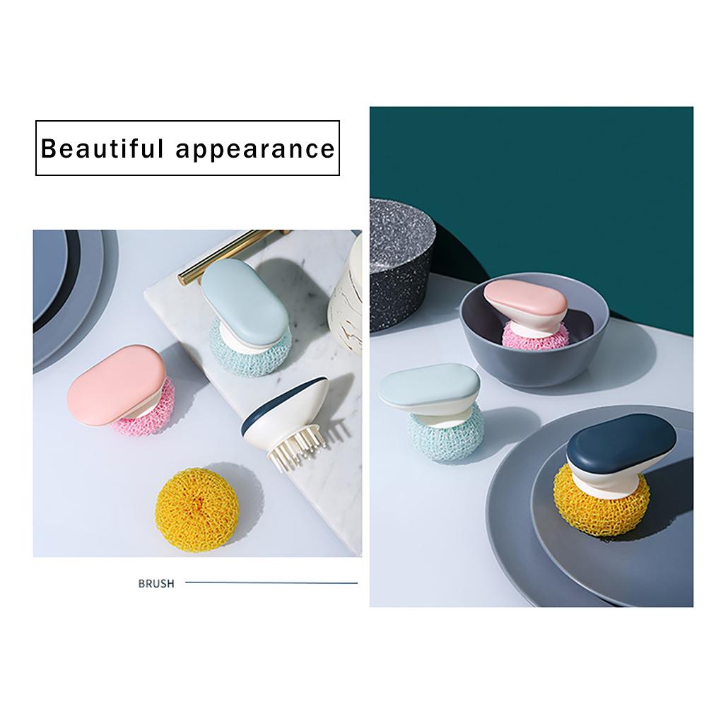 Pan Scourer Brush Dish Washing Brush Cookware Scrubber Kitchen Cleaning Scrubbing Tool