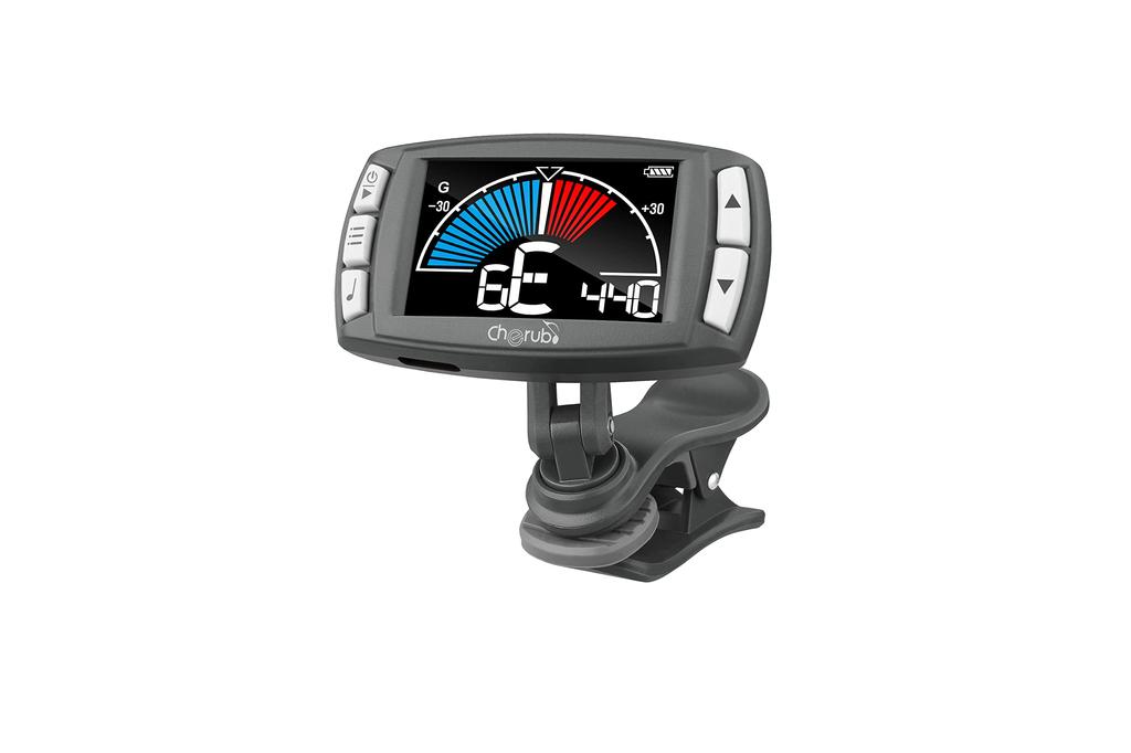 Cherub Rechargeable Metro Tuner 3 In 1 Clip Tone Generator Rechargeable Easy To Read Display Multiple Tuning Modes Also Includes Ukulele and Bass
