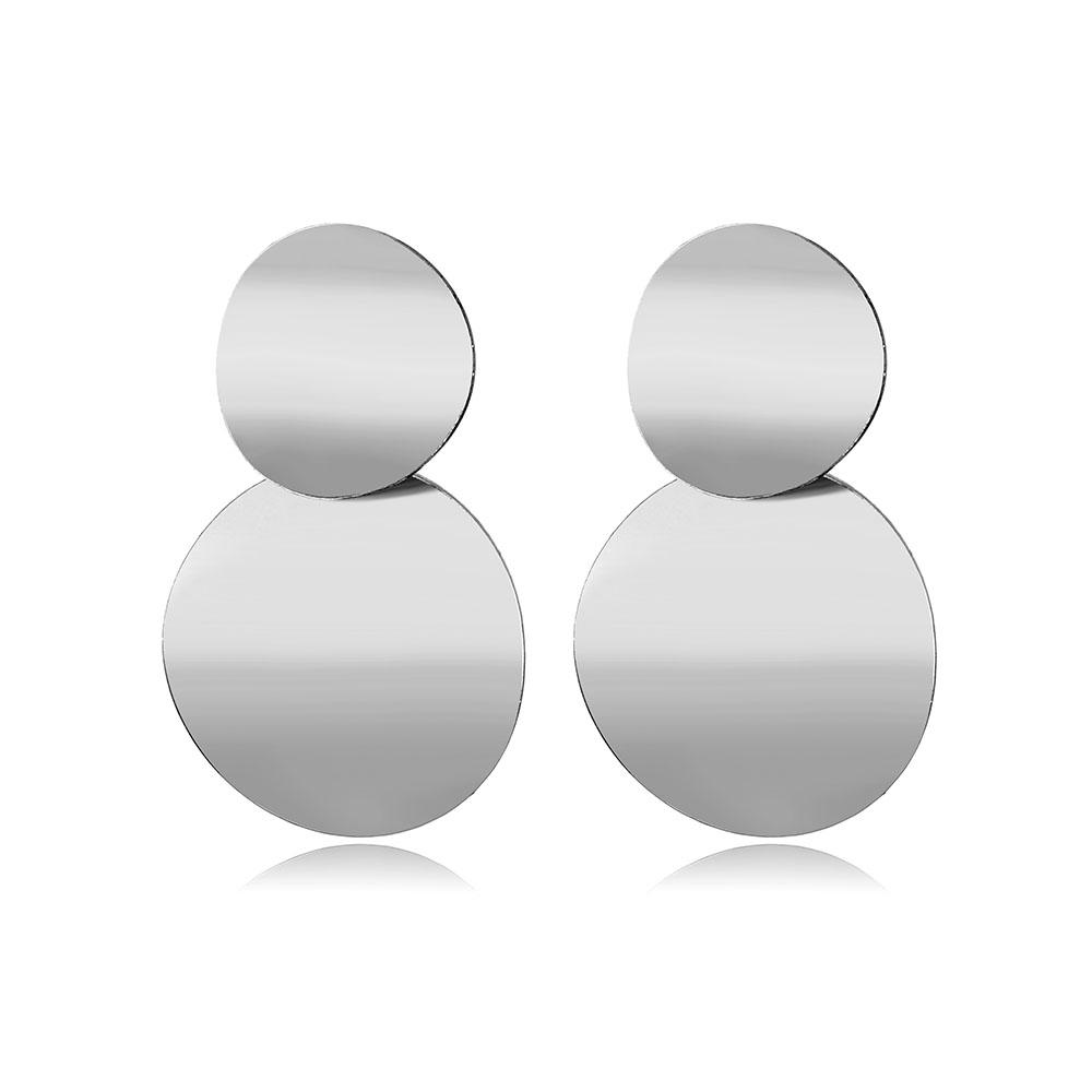 Hot Selling Vintage Earrings Women Big Gold Color Geometric Statement Metal Drop Earrings Jewelry Accessories
