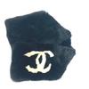 Chanel Big Coco CC CC Mark Accessories Tippets Scarf Fur Black/White