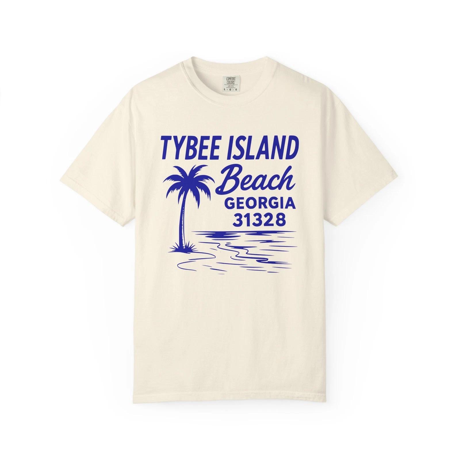 Tybee Island Beach T-Shirt, Unisex Garment-Dyed Tee for Summer, Vacation 2XL