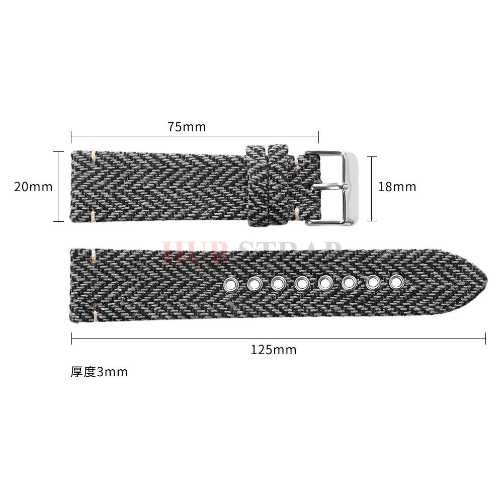 18mm 20mm 22mm Quick Release Weave Bracelet Vintage Genuine Leather Tweed Nylon Strap for Omega for Seiko Smartwatch Watch Band