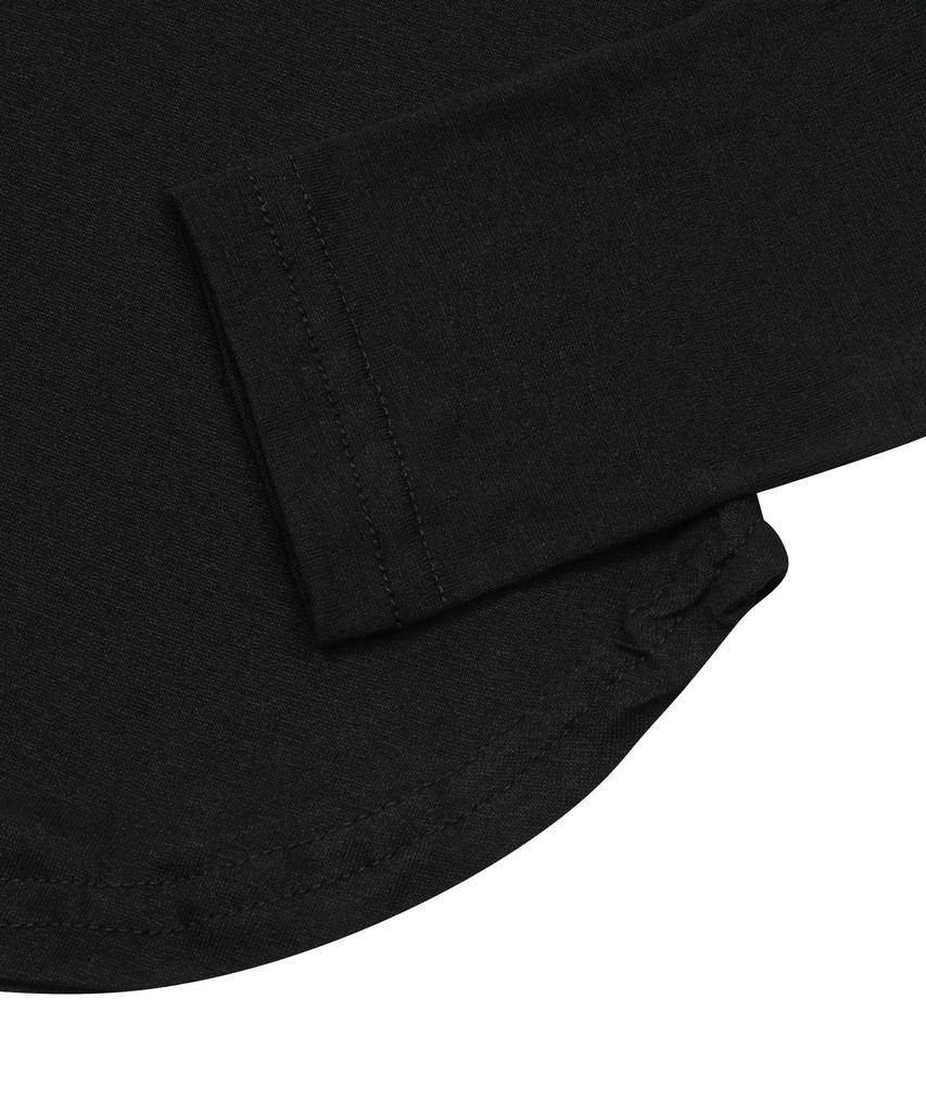 MUCENT Muse Cut U-Neck Rounded Long Sleeve Tee (4 Colors)