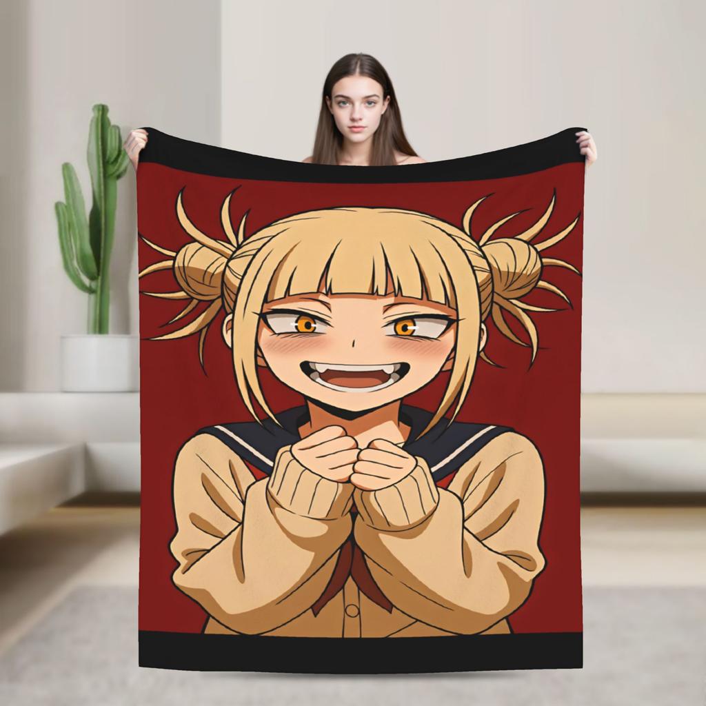 My Hero Academia Himiko Toga Warm Soft Blanket Camping Plush Bedding Throws Living Room Flannel Bedspread Sofa Bed Cover