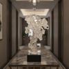Abstract Sculpture with Base Modern Chinese Resin Rock-Like Statue
