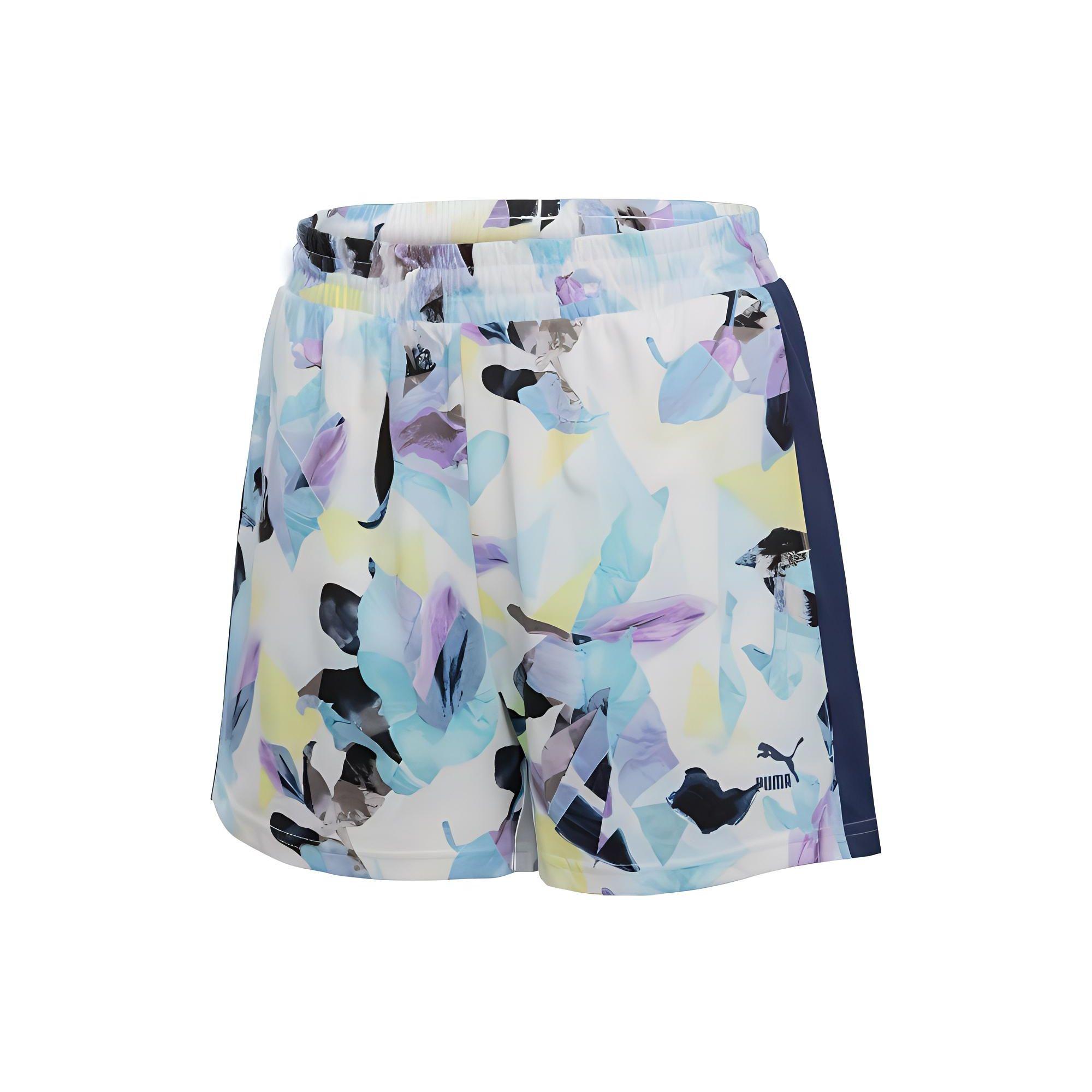 Puma Comfortable Breathable Straight Leg Casual Shorts Women Shorts Seaweed-Blue 586434-57 XL