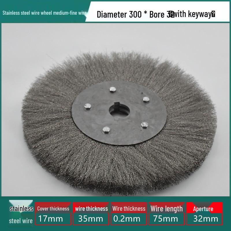 Stainless Steel Wire Brush Wheel for Sanding, Rust Removal, Deburring, Polishing, Grinding