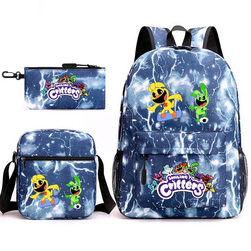 School season starry sky primary school student schoolbag smiling animal leisure backpack