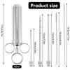 Meat Injector Syringe Kit Grill Turkey BBQ Seasoning Sauce Flavor Needle Cooking Syringe Stainless Steel Injector Cooking Syring