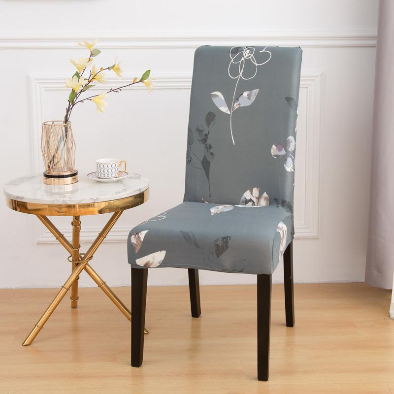 4/6pcs Stretchy Dining Chair Covers with Floral Print - Removable & Machine Washable Slipcovers for Living Room Restaurant Decor
