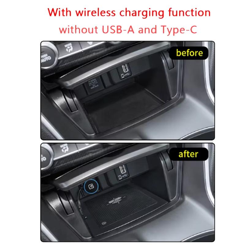 Car Wireless Charger for Honda Accord 2018 2019 2020 2025 2025 for iPhone 14 13 12 11 Pro Max Samsung Phone Fast Charging