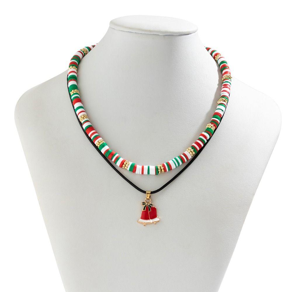 2/3/4pcs/set Christmas Tree Rice Beaded Chain Cartoon Cartoon Pendant Choker Festival