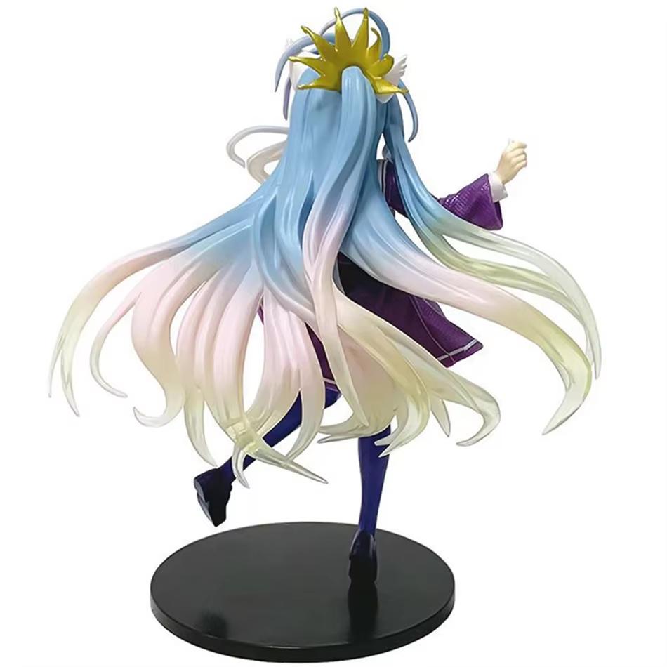 NO GAME NO LIFE Spiel Leben Anime Charaktere Weiße Katzenohren Uniformen Version Krone Anime Schönes Mädchen Handgefertigt Schreibtisch PVC Ornamente