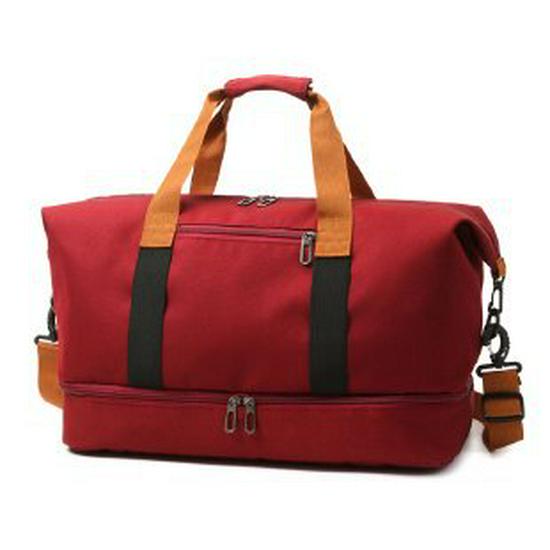 Trolley Handle Travel Bag: Large Capacity, Wet/Dry Separation, Print Logo, Independent Shoe Compartment