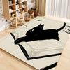 Door Naughty Mat Bedside Entrance Bath Kawaii Cute Floor Decoration Corridor Door Mat Cat Black Carpet Living Room Balcony
