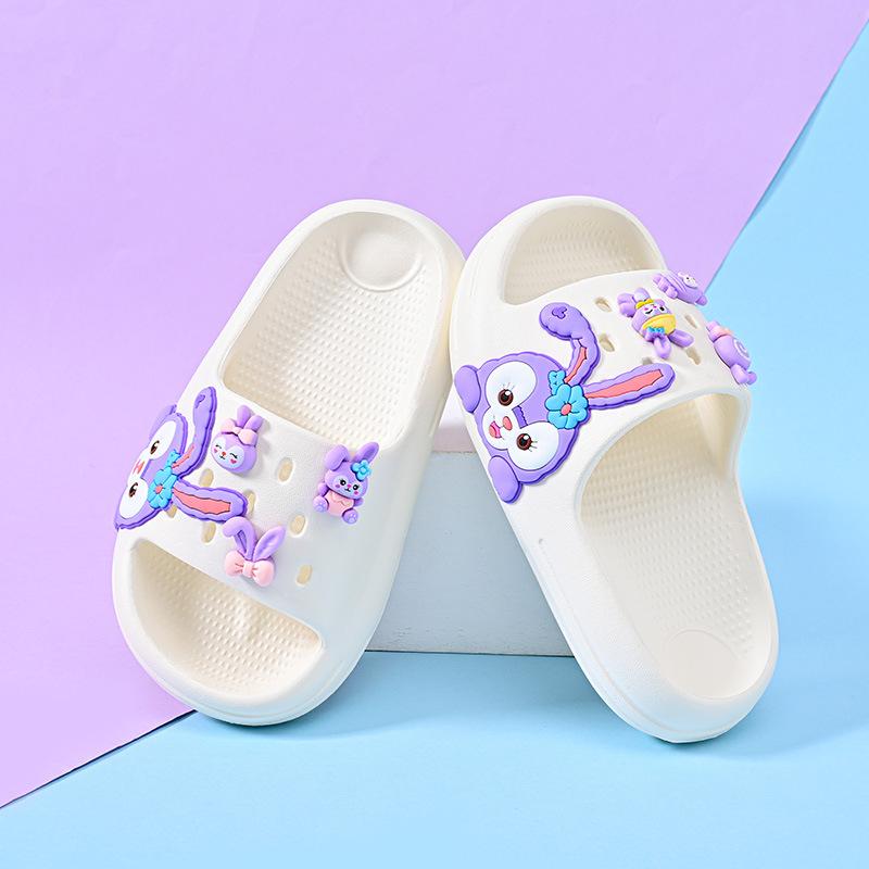 

And Lightweight Breathable Kids Slippers For Girls Featuring Fun Cartoon Designs With Material Eva OffWhite,26/27