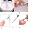 Stainless Steel Cuticle Pusher Double Ended Manicure Stick New Nail Dotting Pen  Nail