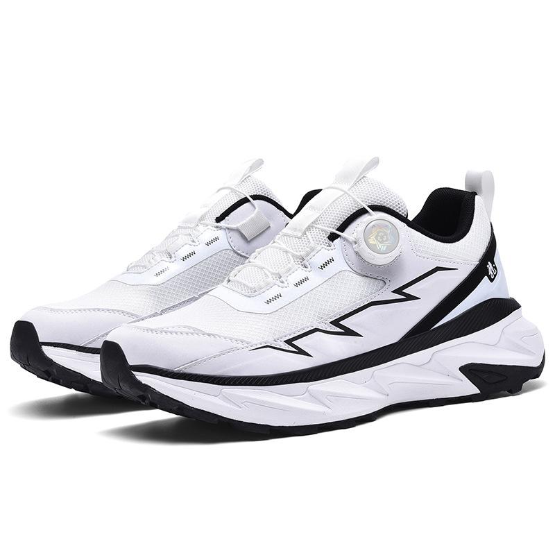 

Large size men s shoes new spring breathable sports shoes versatile rotating buttons free men s black dad trendy shoes 48 48