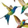 6Pcs Hummingbird Stickers Durable Environmentally Friendly Anti-collision PVC Decoration Animal Window Stickers for Living Room
