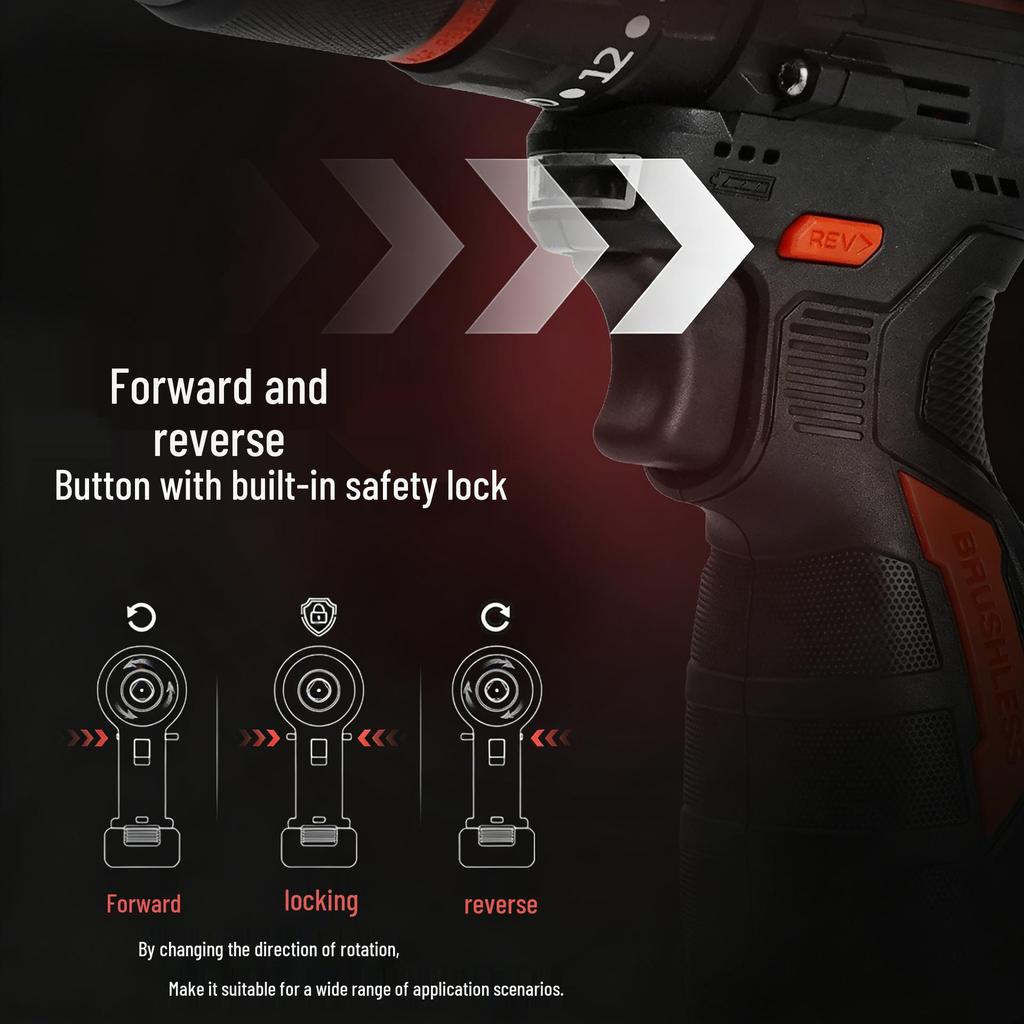 Hot Selling Lithium Battery Brushless Electric Hand Drill & Screwdriver Set