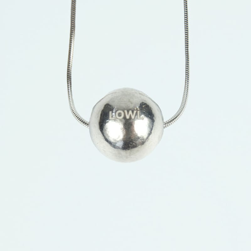 lowool Big ball silver necklace