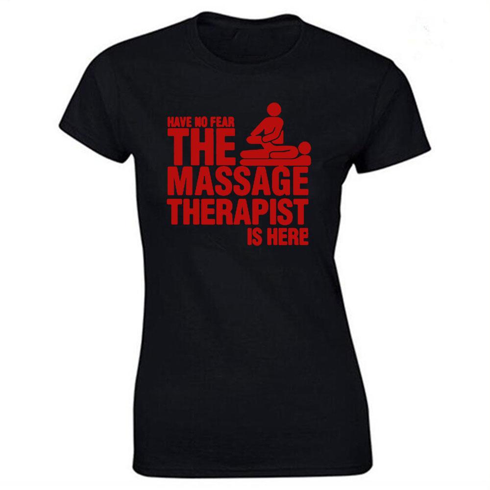 Massage Therapist Print Cotton Casual Tshirt Women Funny T Shirt for Lady Streetwear Regular Top Tee