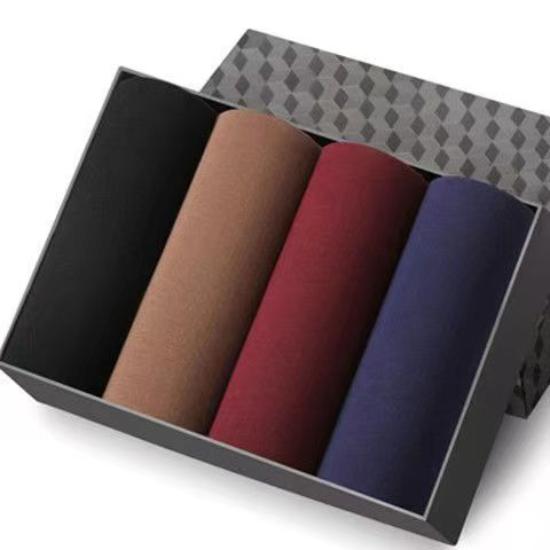 4 adet erkek külot orta bel baksır şort nefes gençlik baskı U dışbükey baksır şort