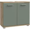 Under-sink Cabinet - 2 Doors - Oak & Decor; Sage Green - W69.9 X D28.9 X H62 Cm - CHAMP