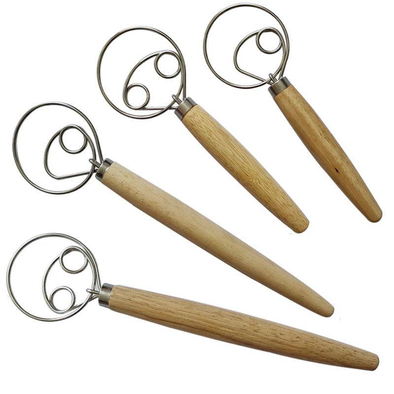 Nerezová ocel Dubová rukojeť Dvojitá spirála Šlehač těsta a vajec