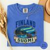 Finland Suomi Tee, Finland Travel Tee, Nordic Lakeland Gift, Brown Bear Forest Shirt, World Landmark Vintage Poster, Vacation Gift