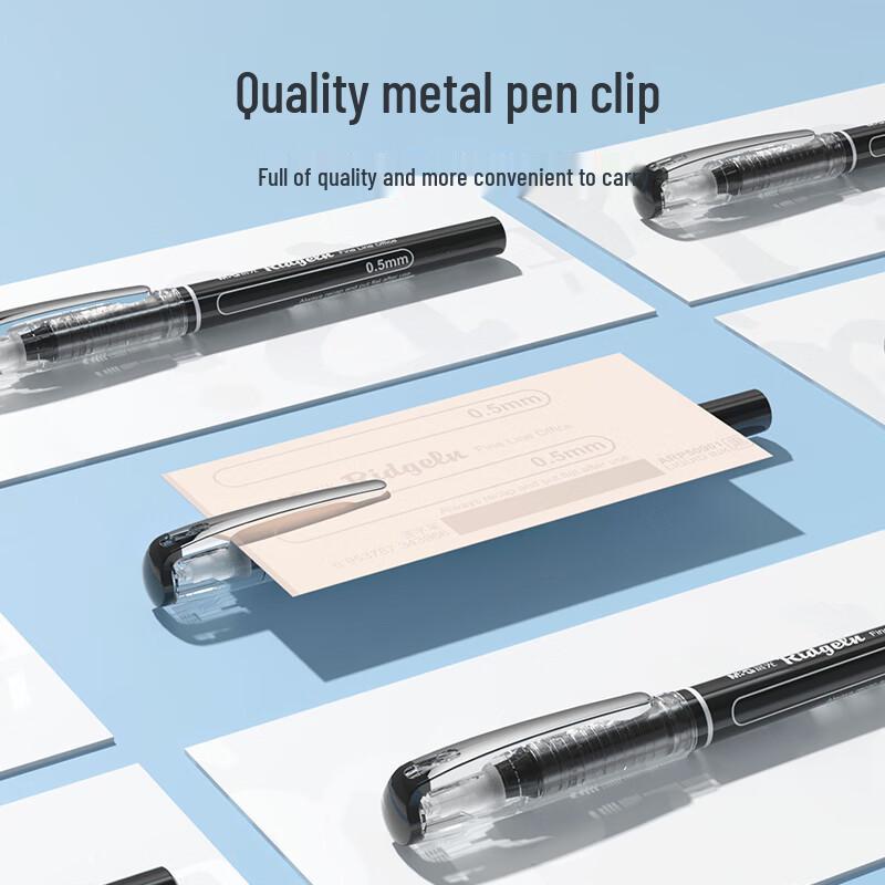 M&G ARP50901 0.5mm Black Direct Liquid Gel Pen (12-Count)