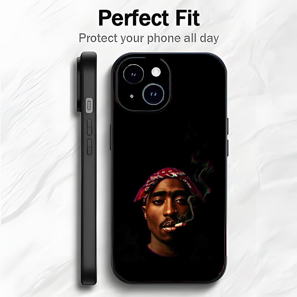 Rap Amerikanischer Sänger T-Tupac Shakur Handyhülle Handyhülle Weiche Verpackung Leicht Für iPhone17 16 15 14 13ProMax