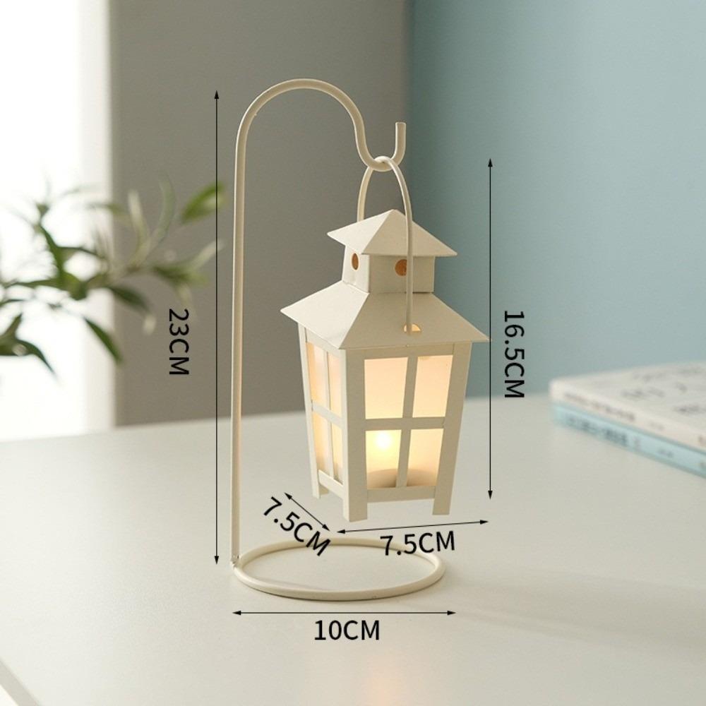 Iron Hanging Candlestick Leaves Cage Shaped Hollow out Candlelight Dinner Props Decoration Candle Stand