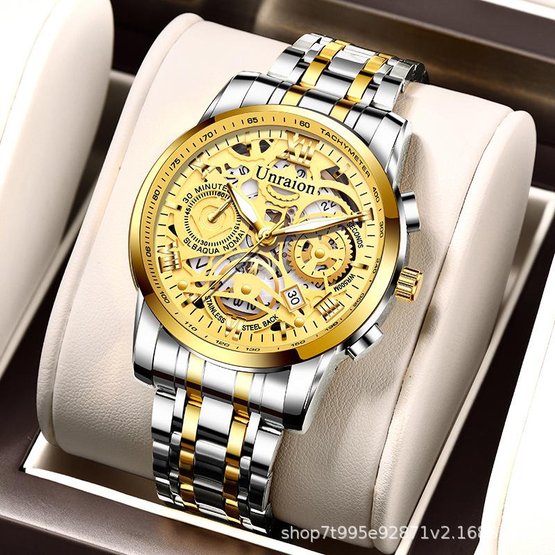 Hollow mechanical watch men s watch men s tide calendar business