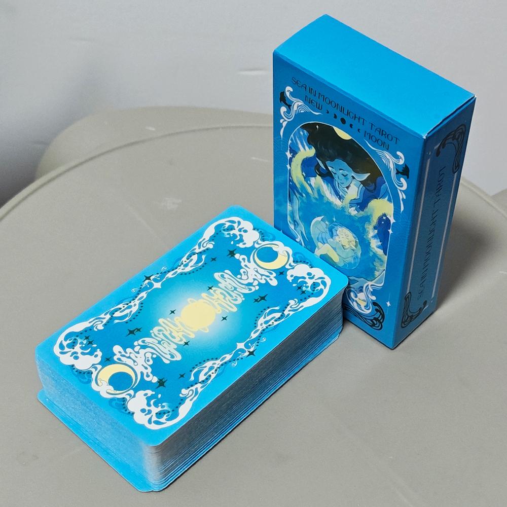 10.3*6cm Sea in Moonlight Tarot | New Moon Tarot Deck, 78 Cards, Underwater Mermaid Art Tarot, Classic Rider Waite System
