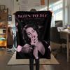 1pz Coperta in Flanella con Stampa Lana Del Rey, Alta qualità Confortevole per Tutte le Stagioni, Decorazione per la Casa, Calore e Comfort, Perfetta per Regali di Natale