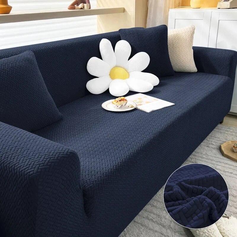 Thick Elastic Sofa Cover Slipcover For Living Room Stretch Polar Fleece Armchair Cover 1 /2 /3 /4 Seater Corner Couch Cover